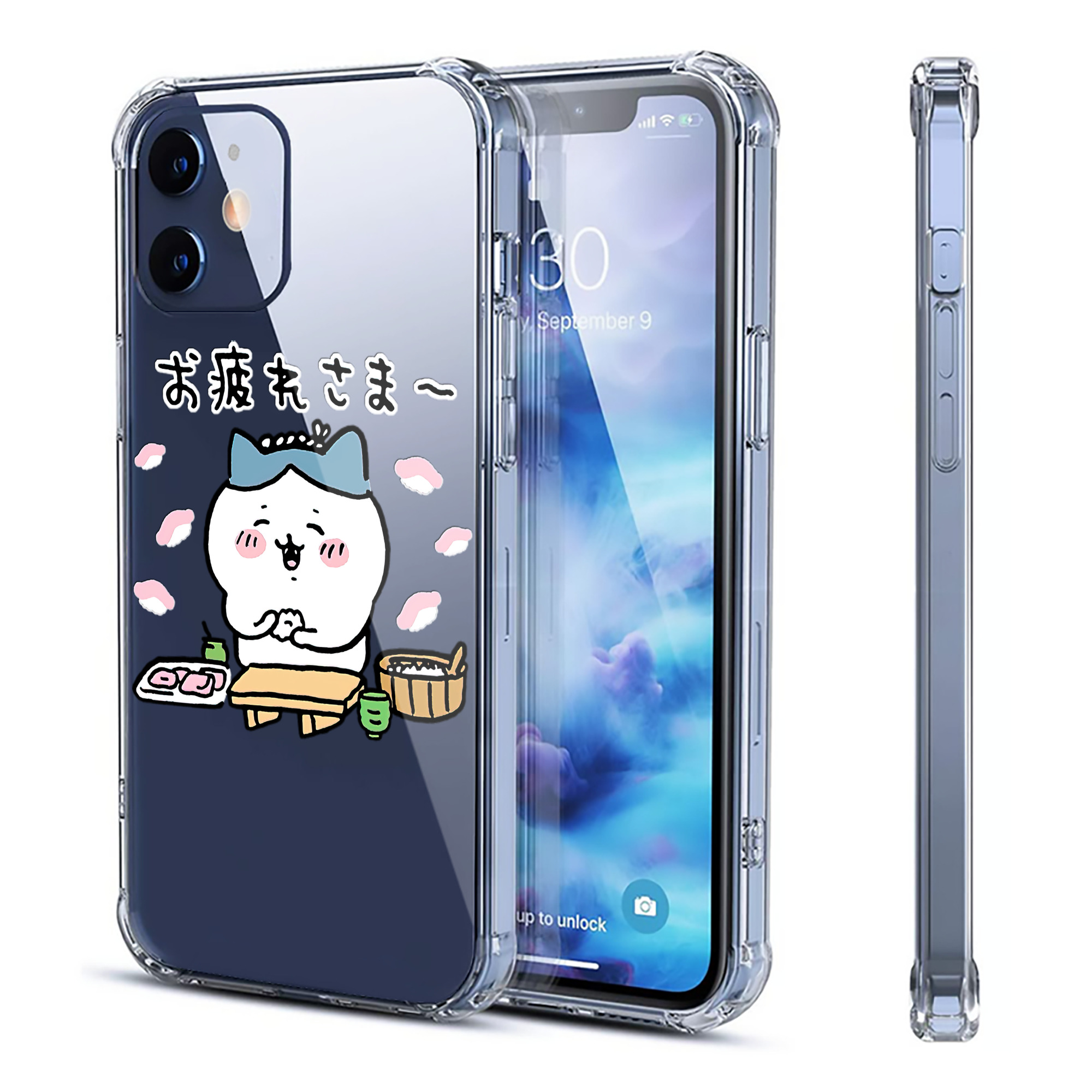 （画像用） ちいかわ ハチワレ Chii-kawa hachiware 【iPhone 12シリーズ対応】透明スマホケース（クリアソフトケース）